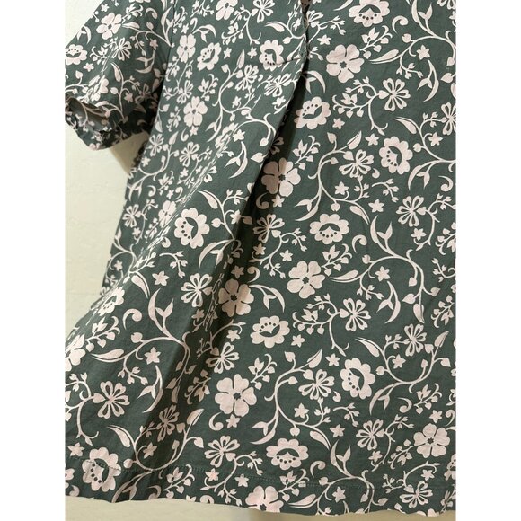 Lands End Woman Floral Top Sz L Aloha Hawaiian Travel Beachy Vacay Resort Casual - Picture 9 of 14